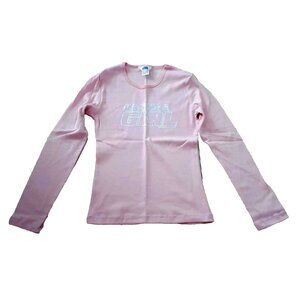 LA SENZA GIRL LONG SLEEVE LIGHT PINK PYJAMA TOP ( SMALL )